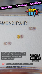 Natural Pink & Yellow Diamond Deal (0.43.cts )