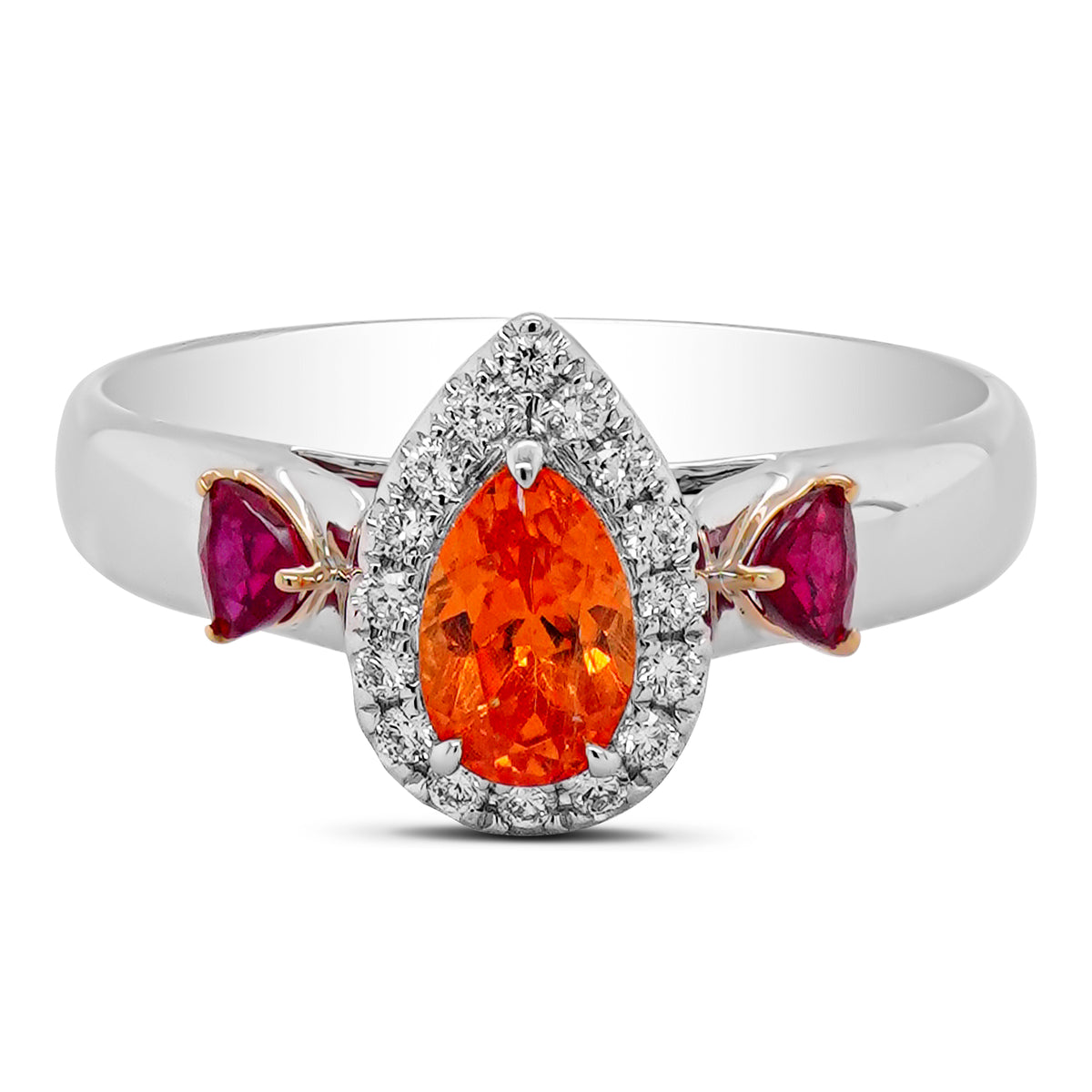 Spessartite Garnet & Ruby Ring