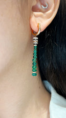 Emerald Beads Drop Earrings