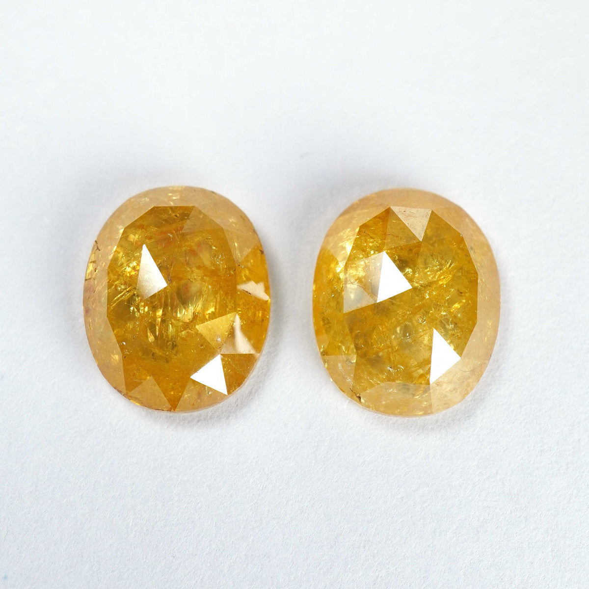 Icy Yellow Salt & Pepper Diamond Pair (6.49 cts)