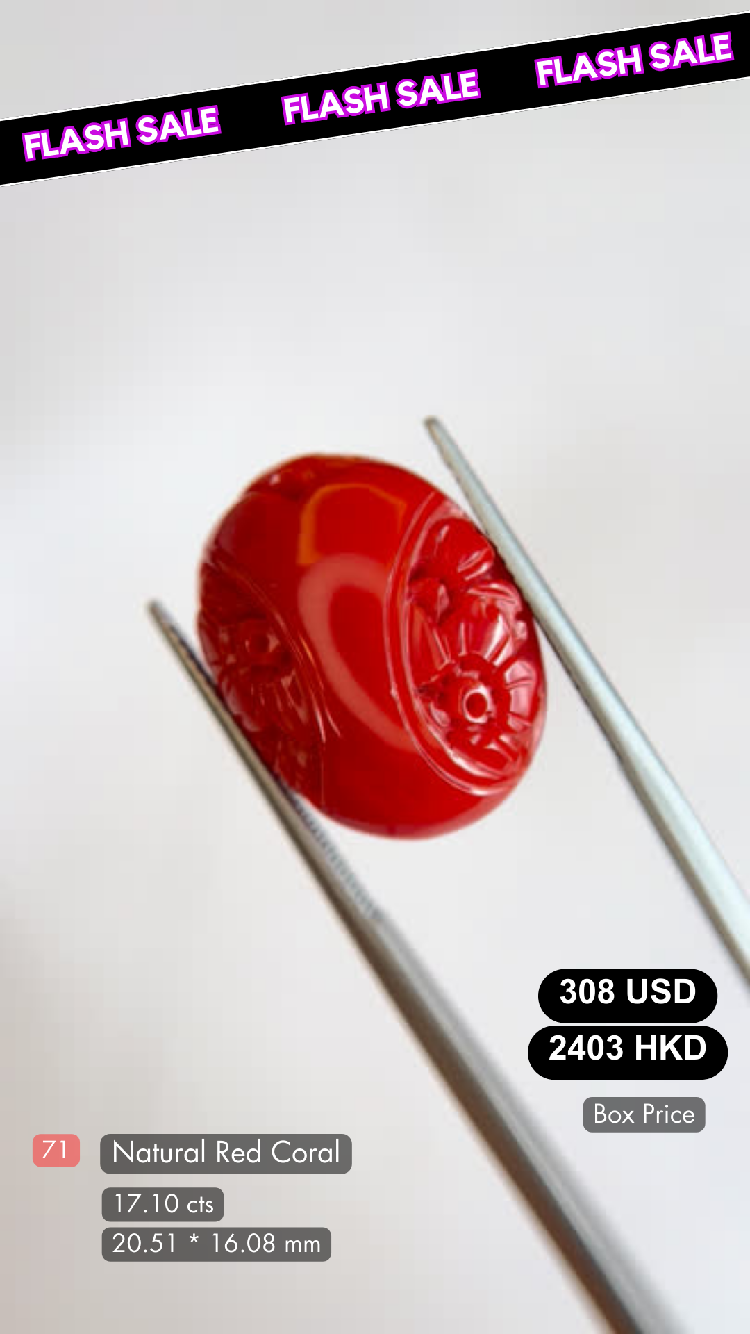 Natural Red Coral Deal (17.10 cts)
