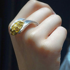 Yellow Slice Diamond Ring