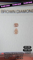 Natural Pink Brown Diamond Deal (0.31 cts)