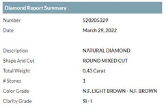 Natural Fancy Light Brown-Fancy Brown Diamond Deal( 0.43 cts)