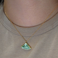 Trilliant Aquamarine Necklace