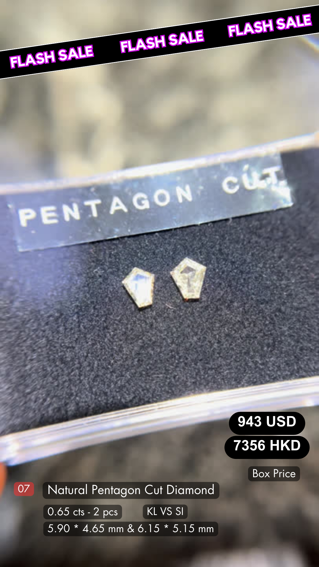 Natural Pentagon Cut Diamond Deal (0.65 cts)