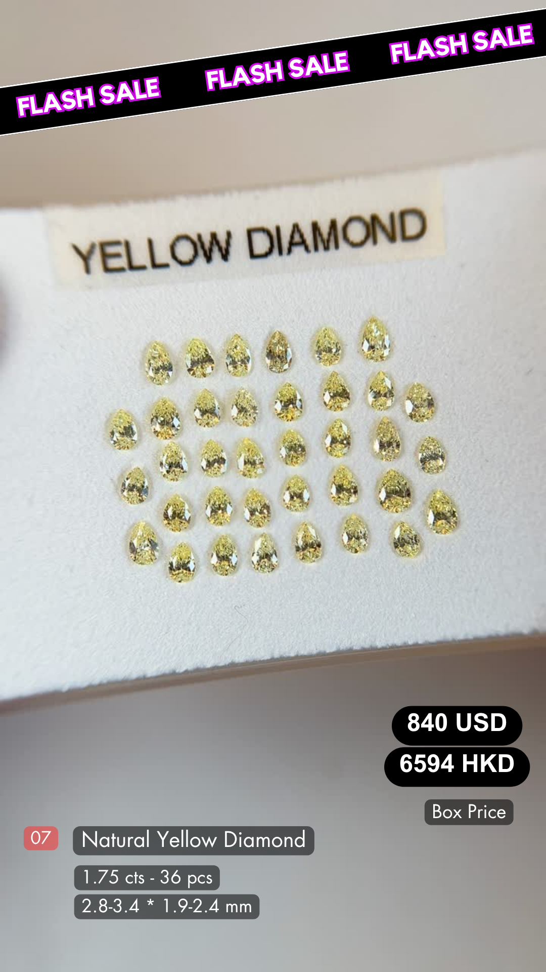 Natural Yellow Diamond Deal (1.75 cts)