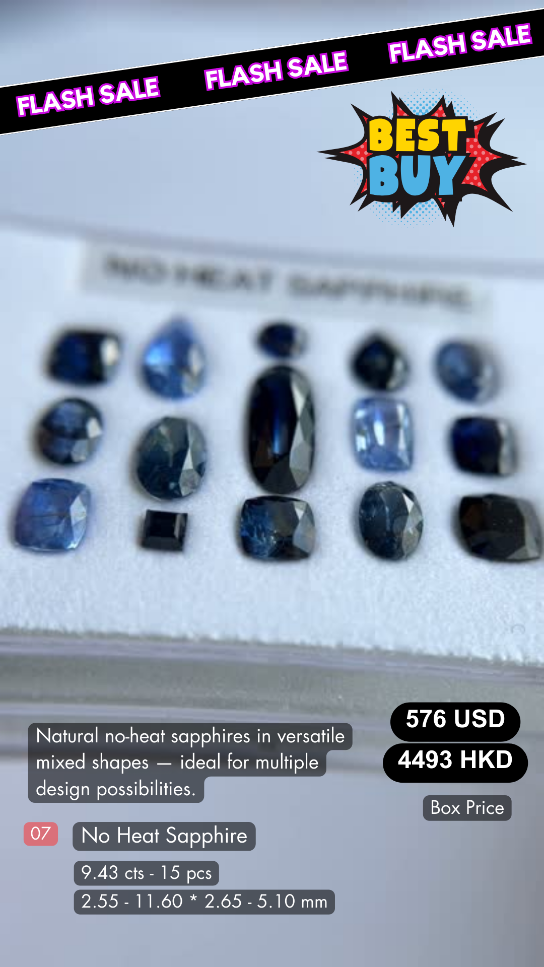 No Heat Sapphire Deal (9.43 cts)