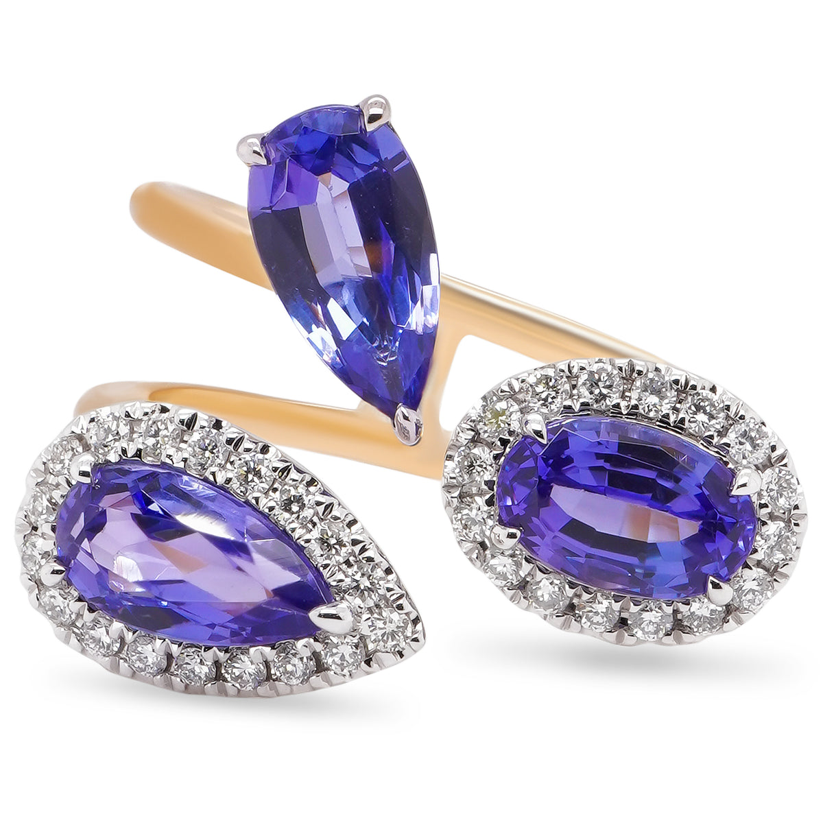 Tanzanite Trio Ring