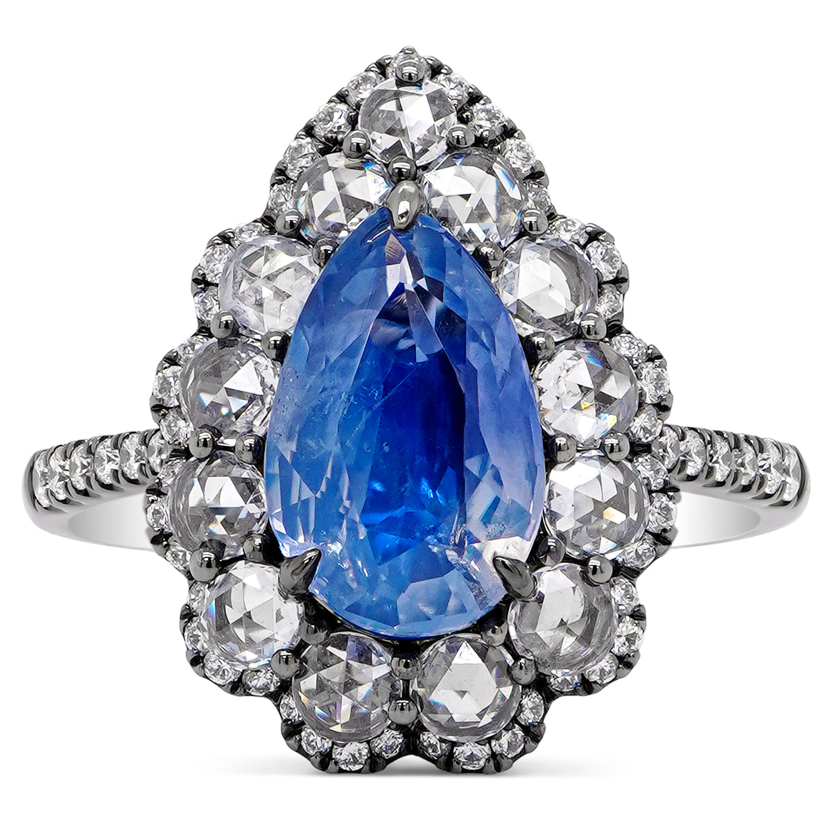 Black Gold Sapphire Statement Ring