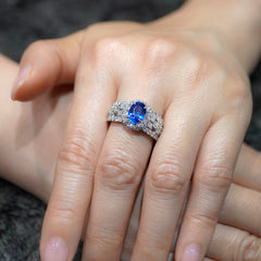 No Heat Burma Sapphire Ring