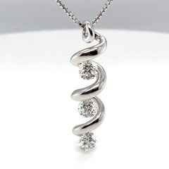 Diamond Spiral Necklace