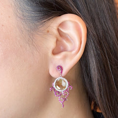 Ruby & Slice Diamond Earrings