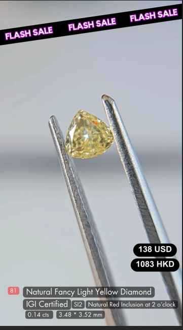 Natural Fancy Light Yellow Diamond Deal (0.14 cts)