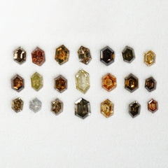 Hexagon Salt & Pepper Diamond Collection (3.96 cts)