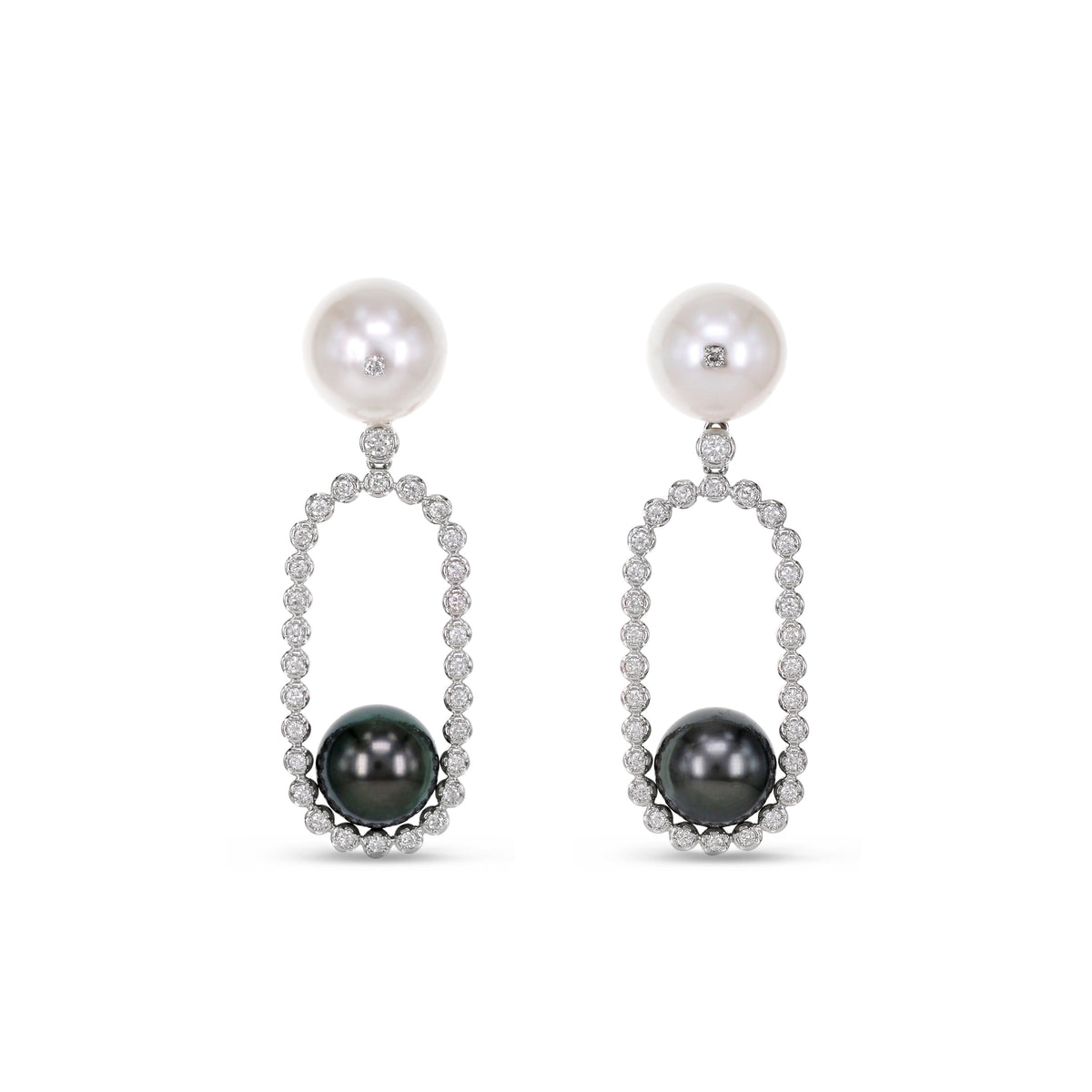 Black & White Pearl Earrings