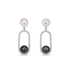 Black & White Pearl Earrings