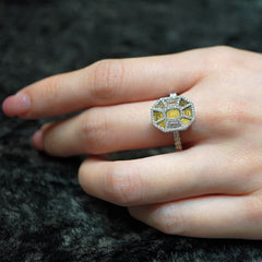 Pie Cut Diamond Ring