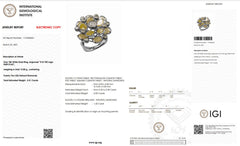 Slice Diamond Cluster Ring