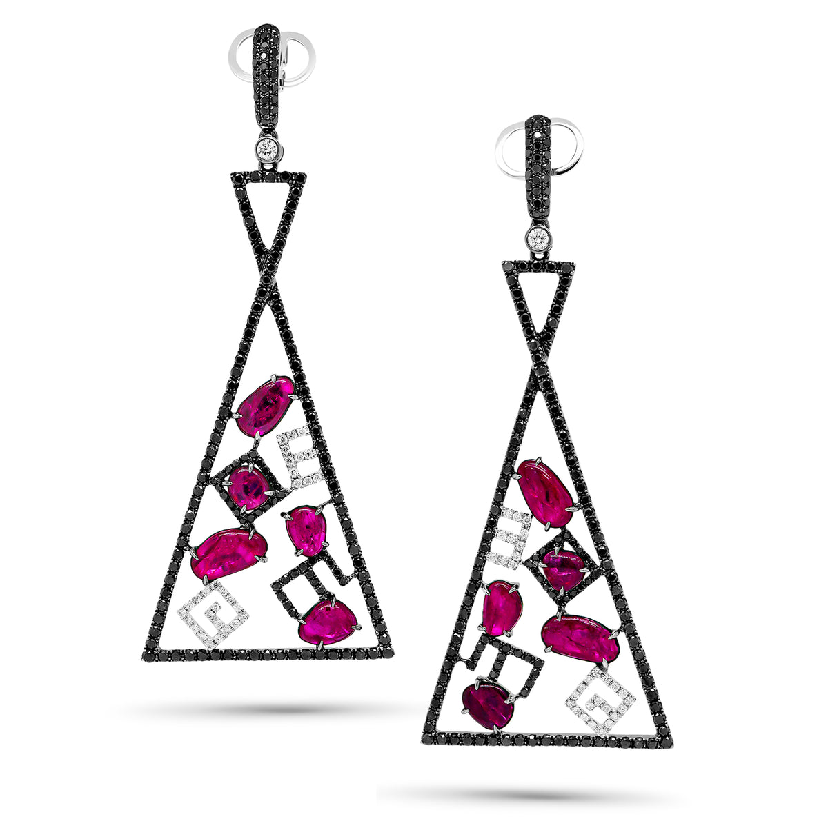 Ruby & Diamond Earrings