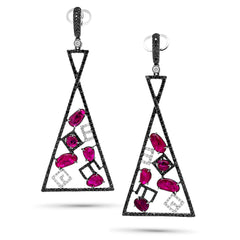 Ruby & Diamond Earrings