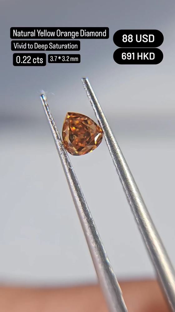 Orange Diamond Deal (0.22 cts)