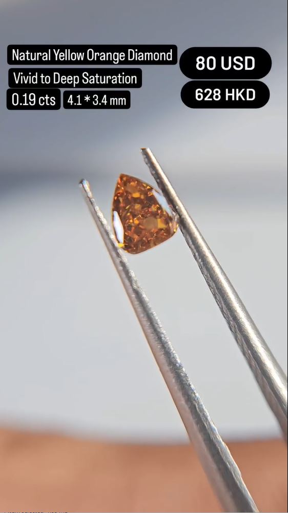 Orange Diamond Deal (0.19 cts)