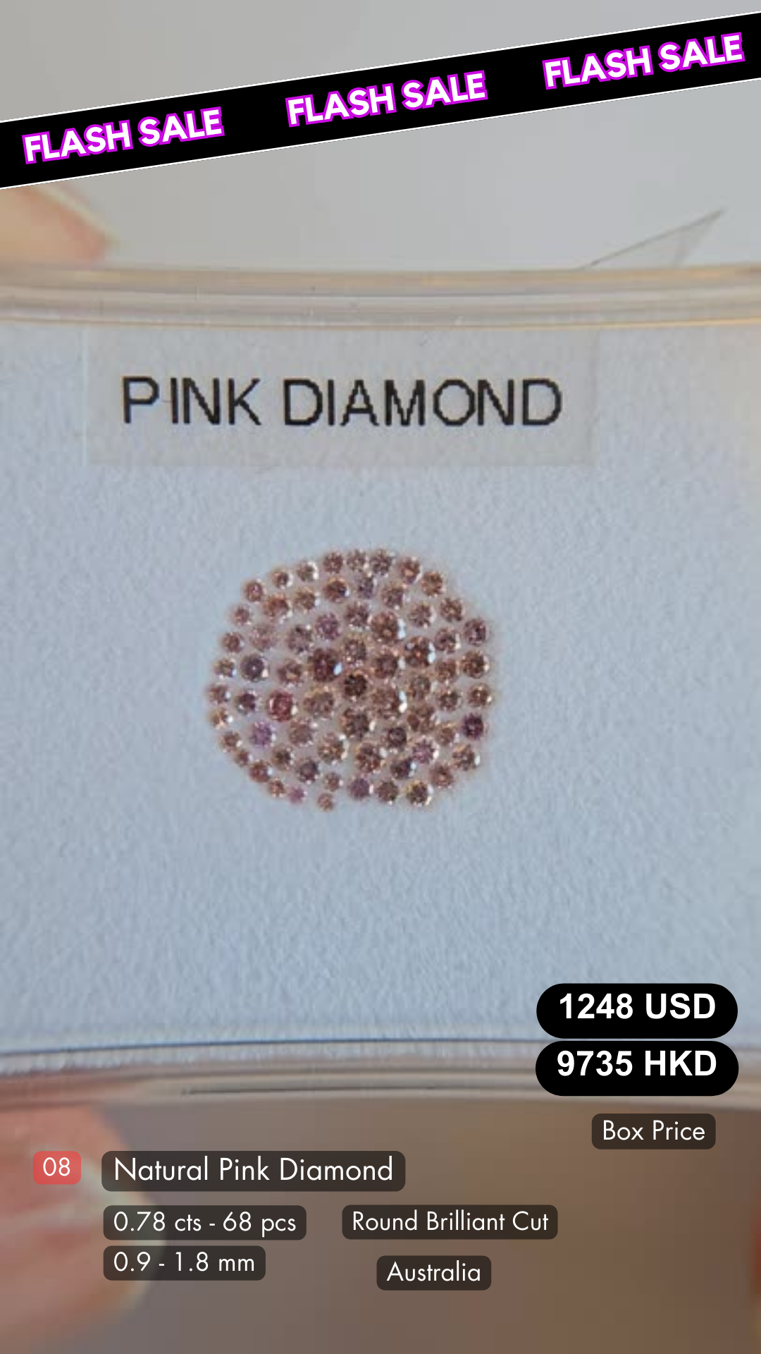 Natural Pink Diamond Deal (0.78 cts)
