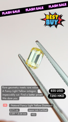 Natural Fancy Yellow Diamond Deal (0.71 cts)