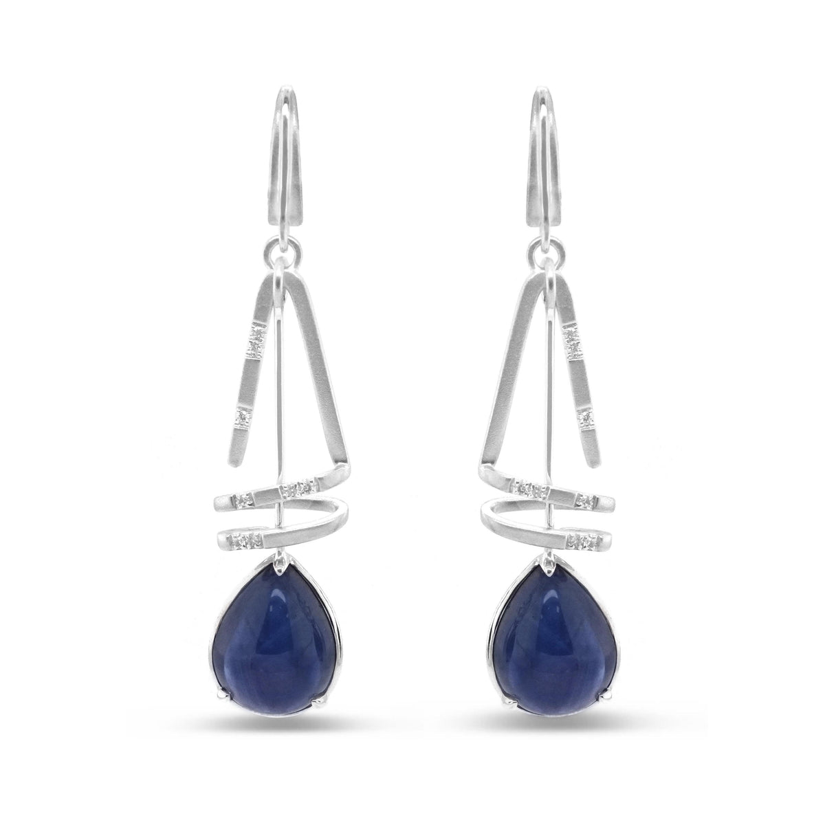 Blue Sapphire Drop Earrings