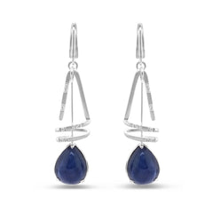 Blue Sapphire Drop Earrings