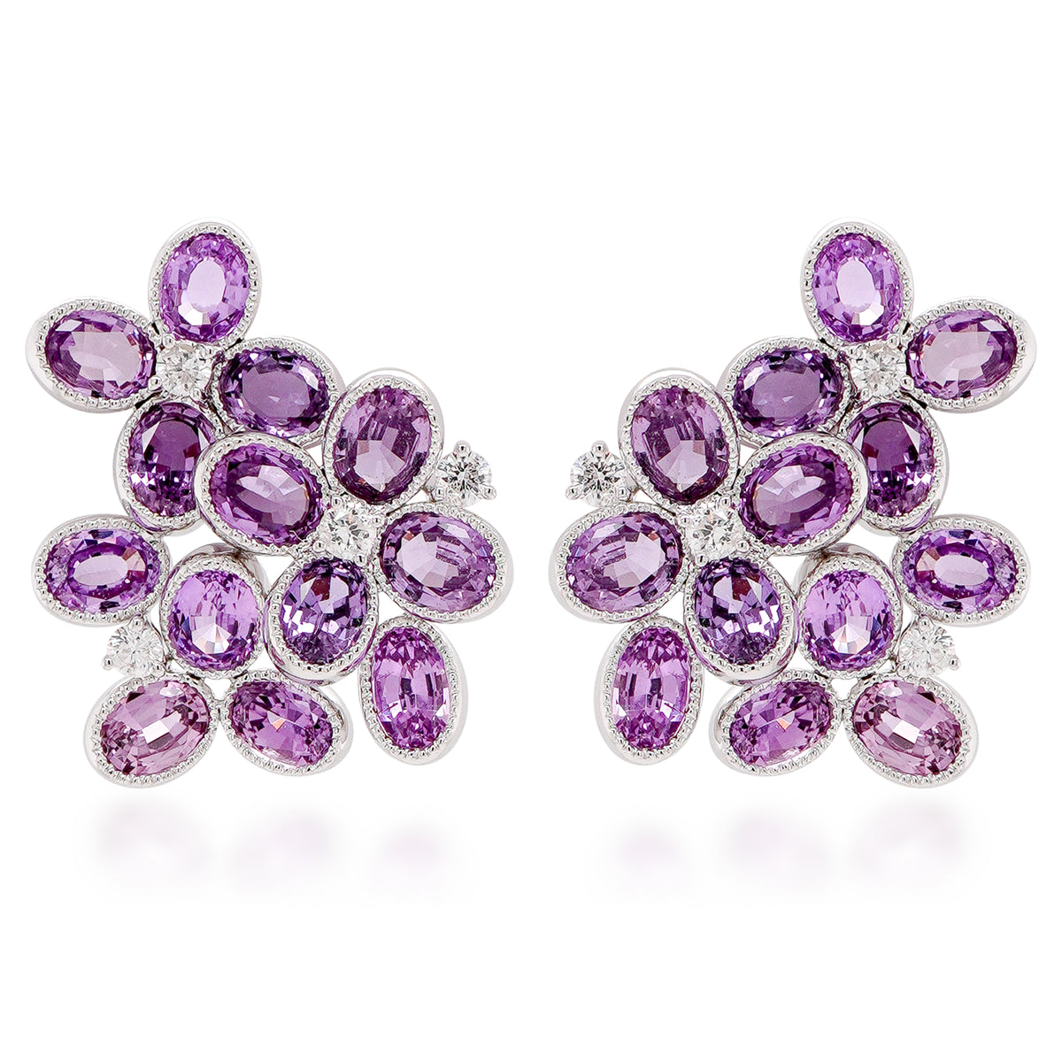 Purple Sapphire Earrings
