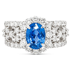 No Heat Burma Sapphire Ring