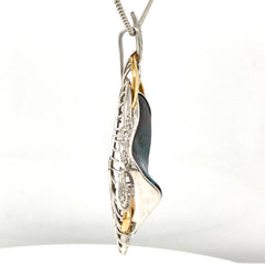 Freeform Opal Diamond Pendant