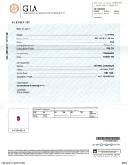 No Heat Purplish Red Ruby (1.13 cts)