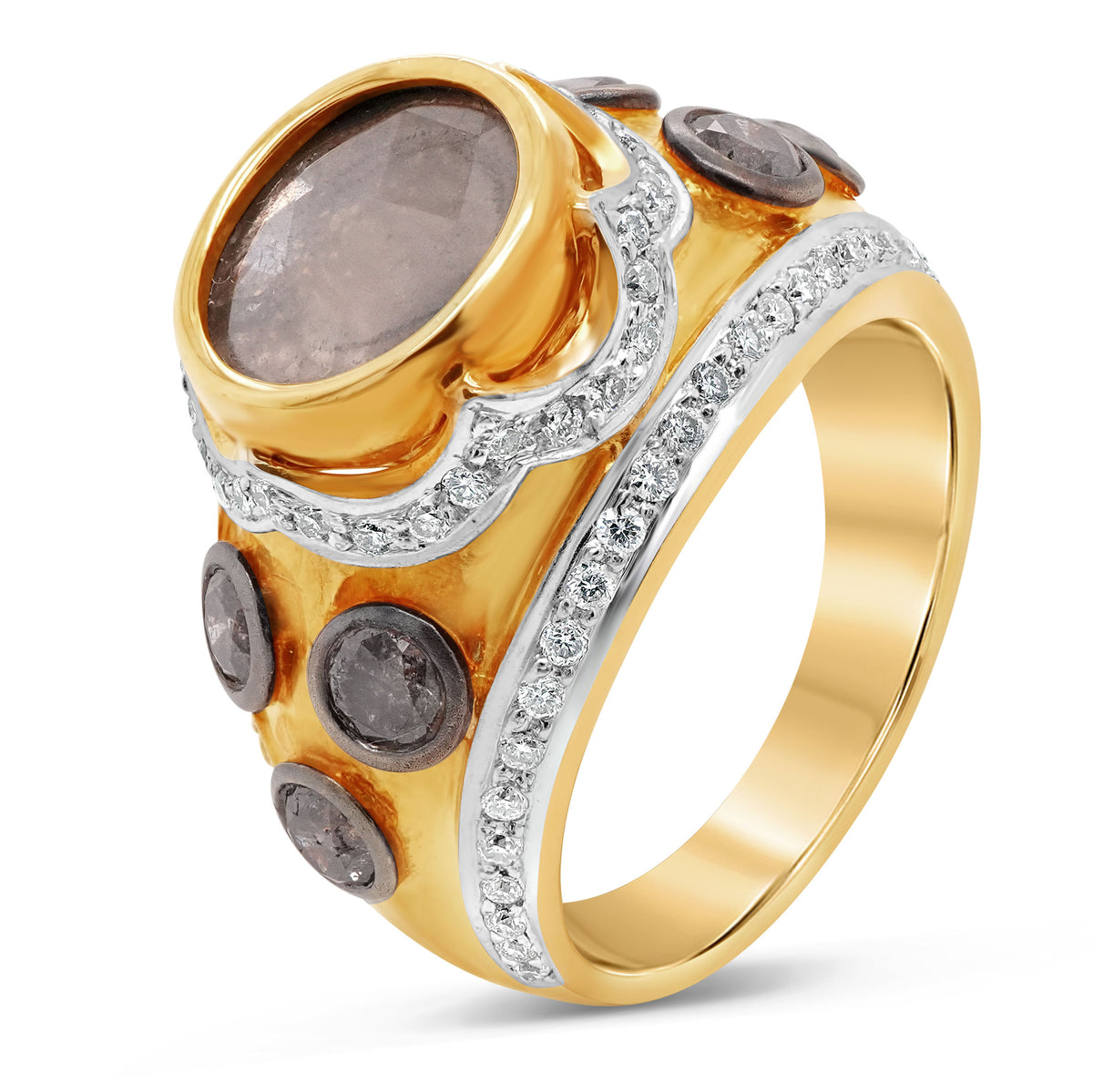 Slice Diamond Statement Ring