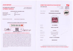 No Heat Orangy Pink Padparadscha Sapphire (1.61 cts)
