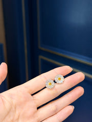 Diamond Daisy Earrings