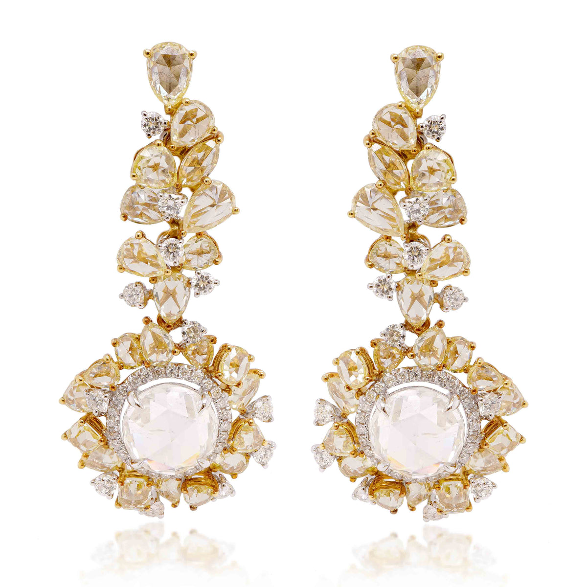 Golden Blossom Diamond Earrings