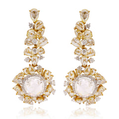 Golden Blossom Diamond Earrings