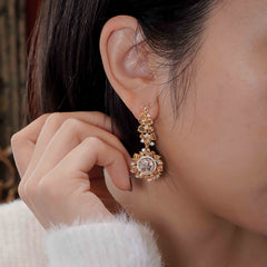 Golden Blossom Diamond Earrings