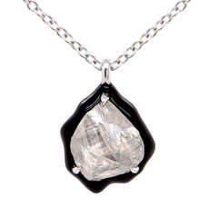 Monochrome Raw Diamond Necklace