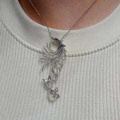 Rising Phoenix Diamond Pendant