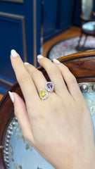 Fancy Colored Diamond Toi et Moi Ring