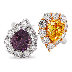 Fancy Colored Diamond Toi et Moi Ring