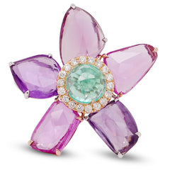 Violet Sapphire Floral Ring