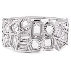Geometric Multi-Cut Diamond Ring