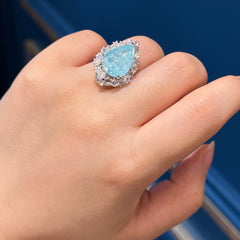 Convertible Paraiba & Diamond Pendant and Ring