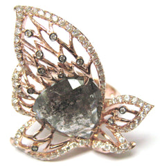 Midnight Bloom Diamond Ring