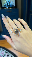 Midnight Bloom Diamond Ring